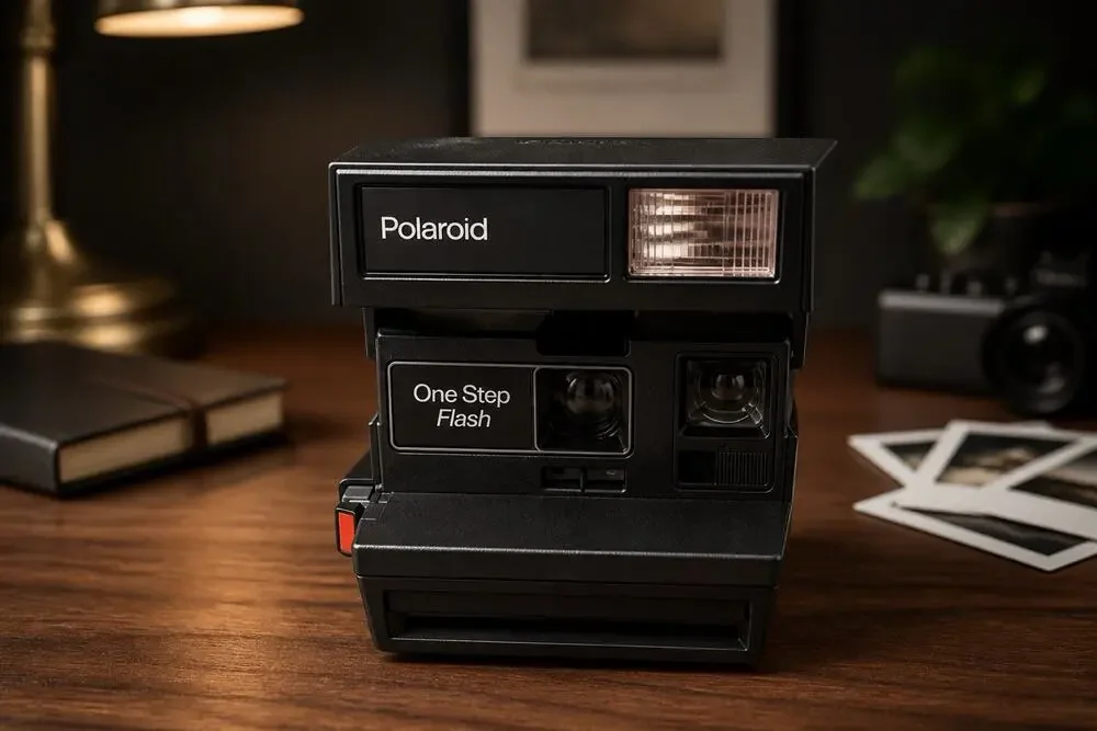 Polaroid OneStep Flash 600 Instant Film Camera Black Vintage Made in UK